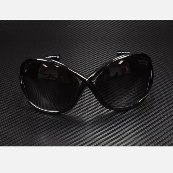 Tom Ford Whitney Shiny Black Polarized Grey 64 mm Women\'s Sunglasses